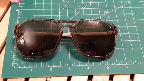 VINTAGE MEN'S EVANS PILOT SUNGLASSES E300/508 GRAY TORTOISESHELL 145 - Picture 11 of 11