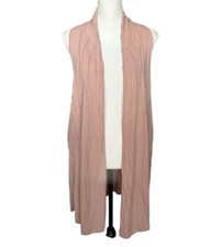 Kathmandu Imports Open Front Sleeveless Vest Jacket Duster Pockets Lagenlook S