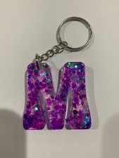 Letter M Key Chain Pendant Resin New