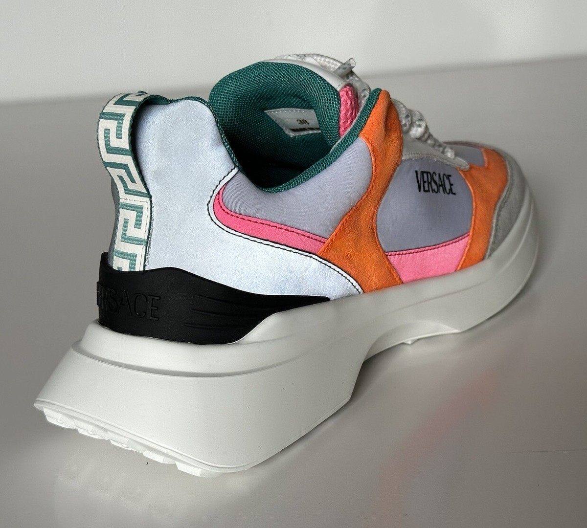 Versace Low Top Women's Leather/Fabric Multicolor Sneakers 8
