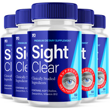 Sight Clear - Support Healthy Eye Vision for Clarity  Focus 5 Pack 
