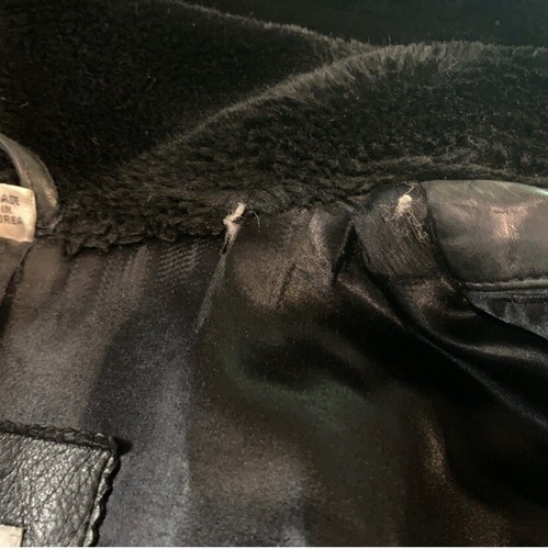 Vintage Andrew Marc Leather Coat With Fur Trim. - Picture 11 of 16