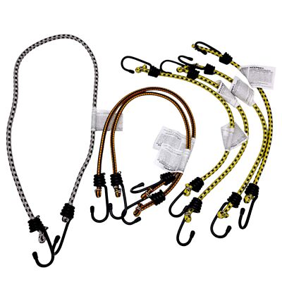 Keeper Bungee Tie-Down Cords Vinyl Coated Hook Ends | 36'' 24'' 18'' | Set of 7 |