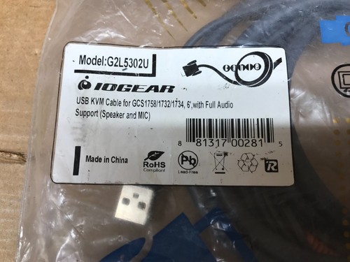 Iogear G2L5302U Keyboard / Video / Audio / Mouse Cable - 4 PIN USB TYPE A, DB-15 - 第 7/10 張圖片