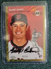 Blake Sabol 2023 Topps Chrome Platinum Anniversary #365 GOLD Wave Rookie 8/50