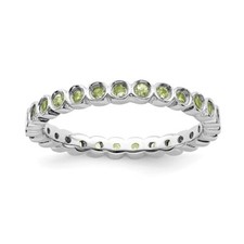 Sterling Silver Stackable Expressions Peridot Ring