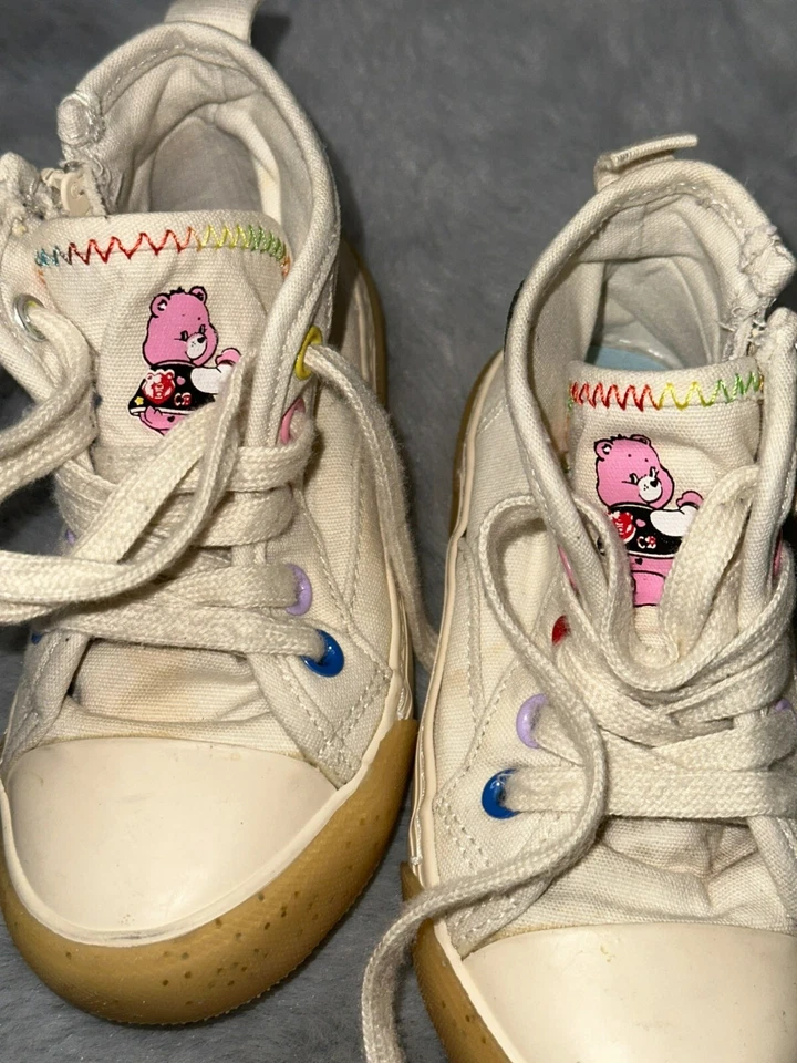 Authentic Zara Care Bears Limited Edition Hi Top Sneakers Shoes Unisex 8 Toddler - Image 2 of 4