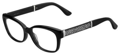Jimmy Choo Damen Brillengestell JC178 col FA3 schwarz mit Etui und Tuch 51mm