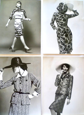 4 ORIGINAL VINTAGE MODEFOTOS MADELEINE DE RAUCH 1972/1973