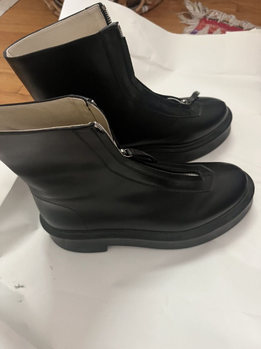 The Row Black Leather Zipped Boots - BRAND NEW - Size 11/41 The Row Black Leather Zipped Boots - BRAND NEW - Size 11/41