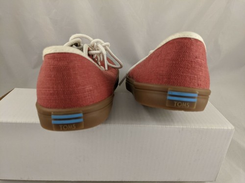 Toms Classic Canvas Slip On Shoes Womens 6.5 Brick Red - Picture 5 of 7