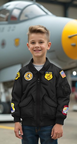 Up and Away Säugling und Kleinkind CWU Squadron Bomber Fliegerjacke - Bild 2 von 5