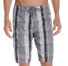 O'Neill Santa Cruz Plaid Board Shorts - NWT Mens 32 Grey / Multi - 45172-H7