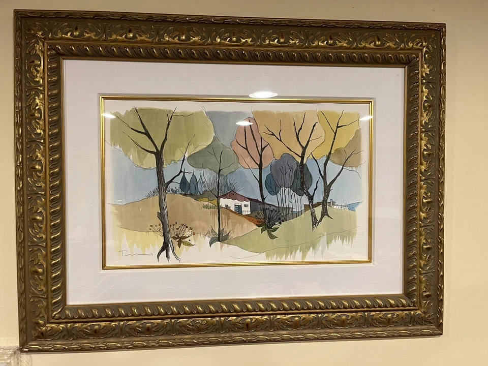 Tarkay Original Acuarela Lg Foto 2 de 4