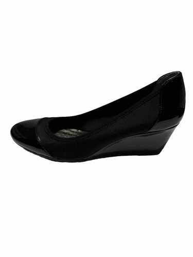 LIFE STRIDE Womens Black Juliana Round Toe Wedge Slip On Pumps Shoes 9m - Picture 5 of 9