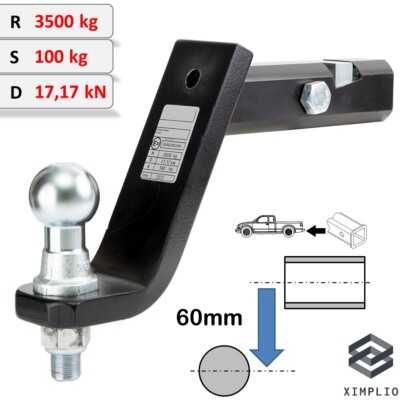 US-Adapter Anhängerkupplung 51x51mm -60mm für Lincoln MKT ab 2009