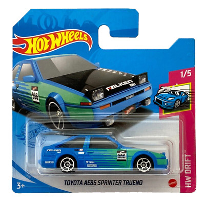 Toyota AE86 Sprinter Trueno Blue Hot Wheels 2021 Short Card