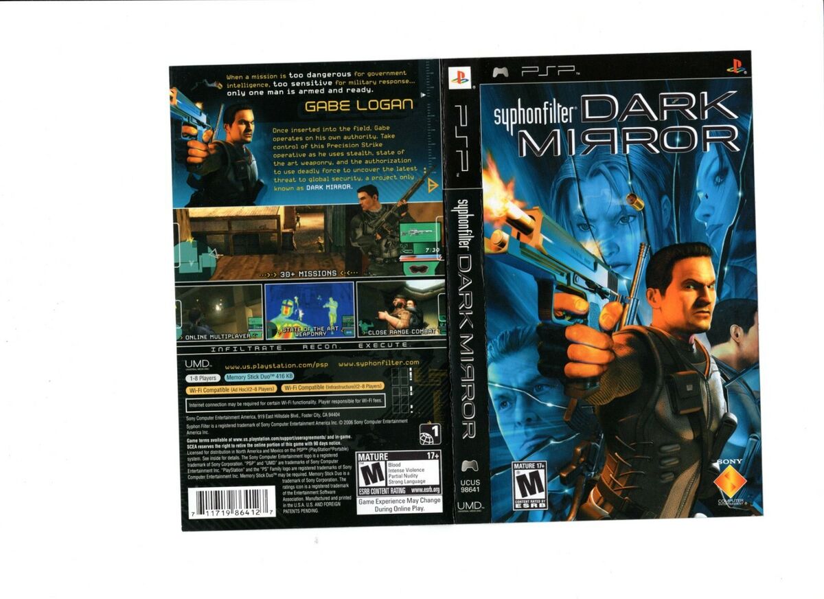 Syphon Filter Dark Mirror PSP ARTWORK ONLY Authentic