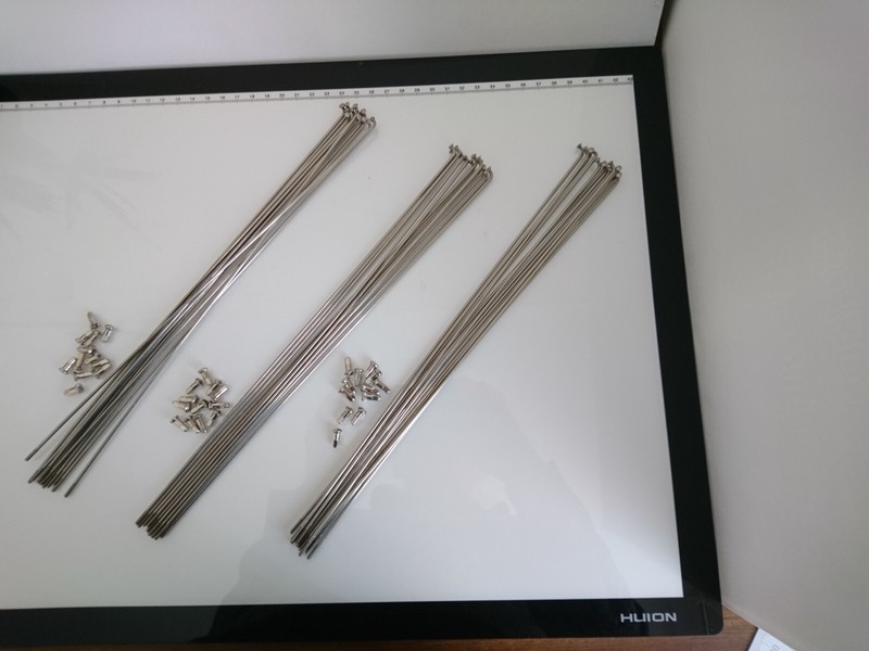 Vintage 299mm (2.0/1.8mm) 36 DT Swiss Competition Double Butted Stainless Spoke.