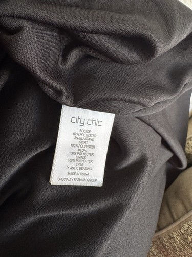 Gorgeous City Chic Beaded Black Evening Dress, Ladies Plus Size XL (22) - Picture 10 of 11