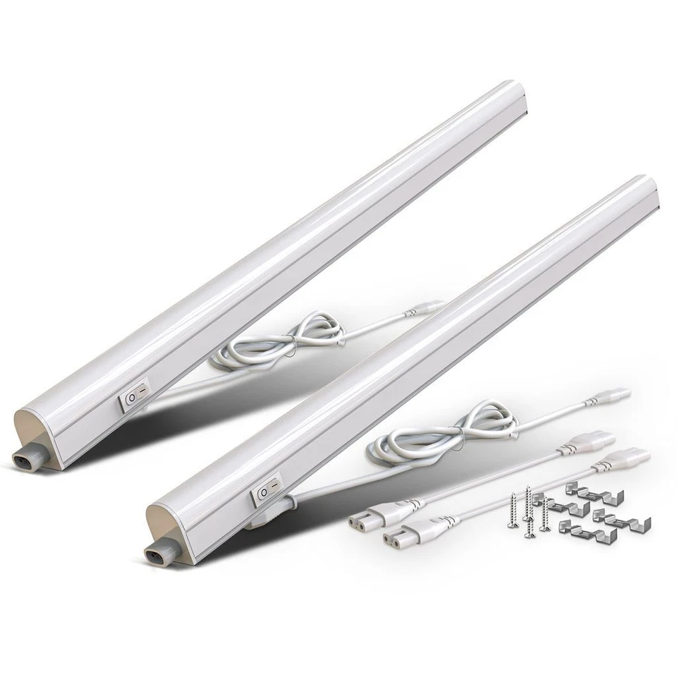 2x LED Unterbauleuchte Lampe 15W 87cm Lichtleiste Beleuchtung Küche Schrank weiß