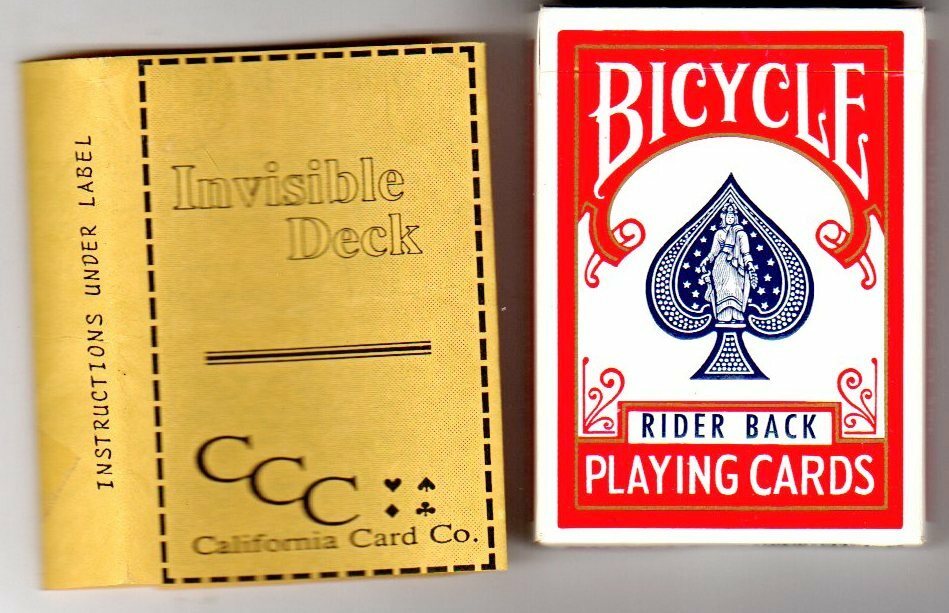 INVISIBLE DECK MAGIC CARD TRICK: BICYCLE RED BACK PLAYING CARDS