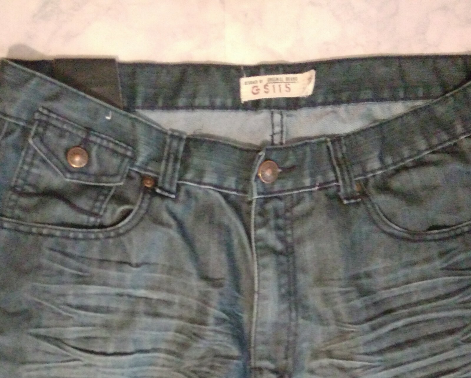 gs115 Williamsburg Relaxed Fit Dark Teal Jeans Men's … Gem