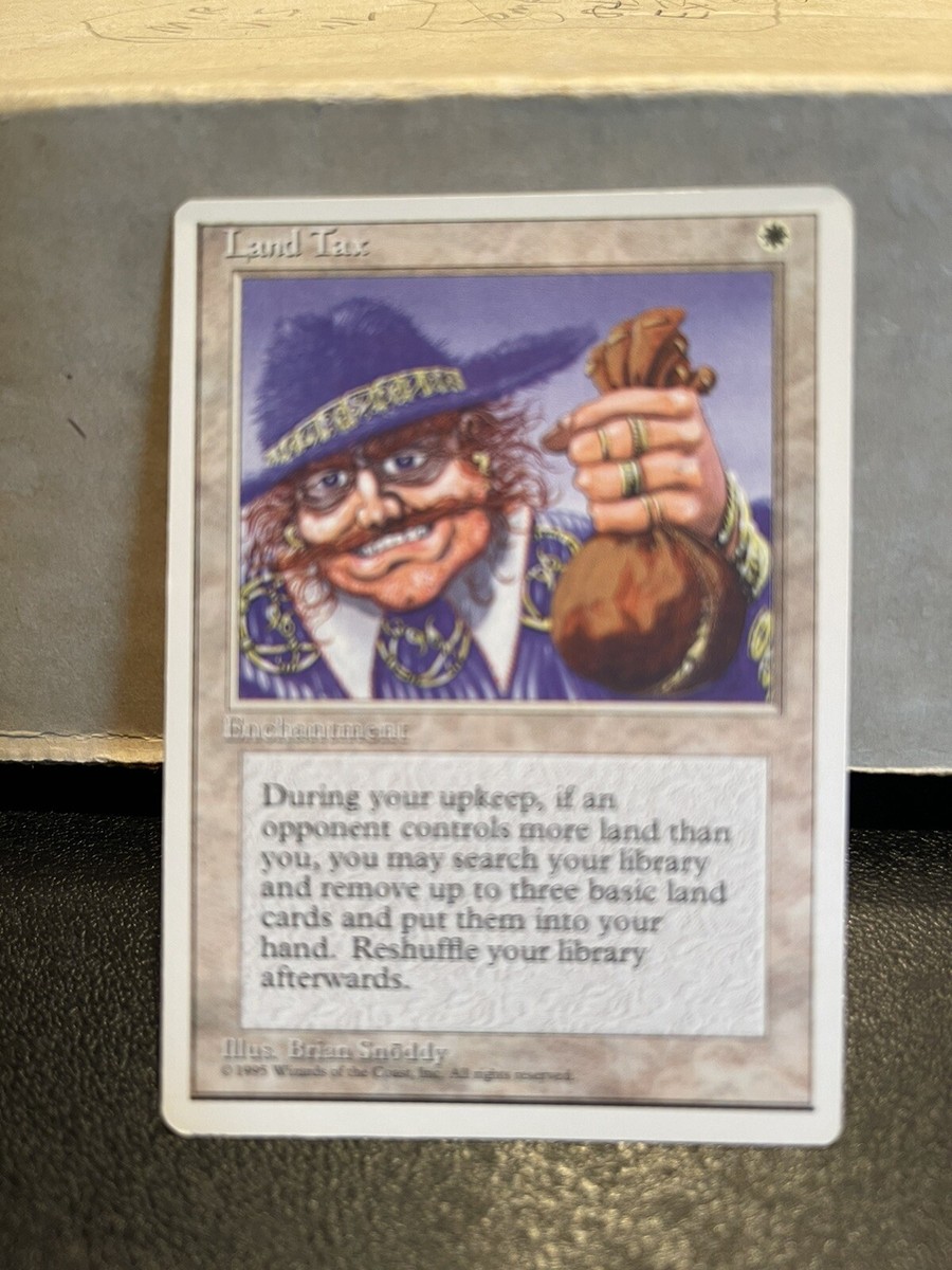 Land Tax MtG 4th Edition Magic the Gathering White Enchantment | eBay