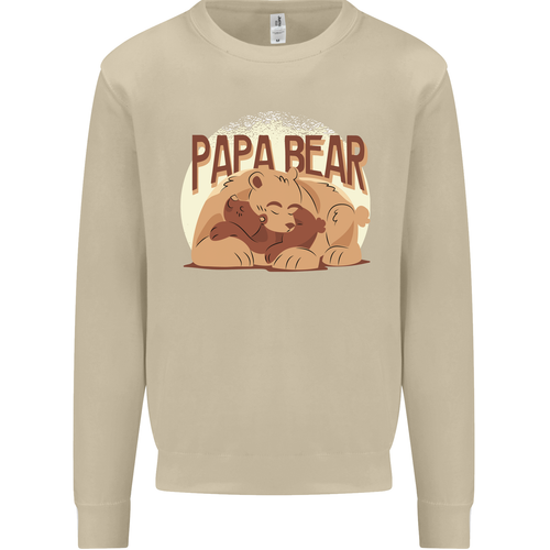 Papa Bear Funny Fathers Day Mens Sweatshirt Jumper - Picture 7 of 29