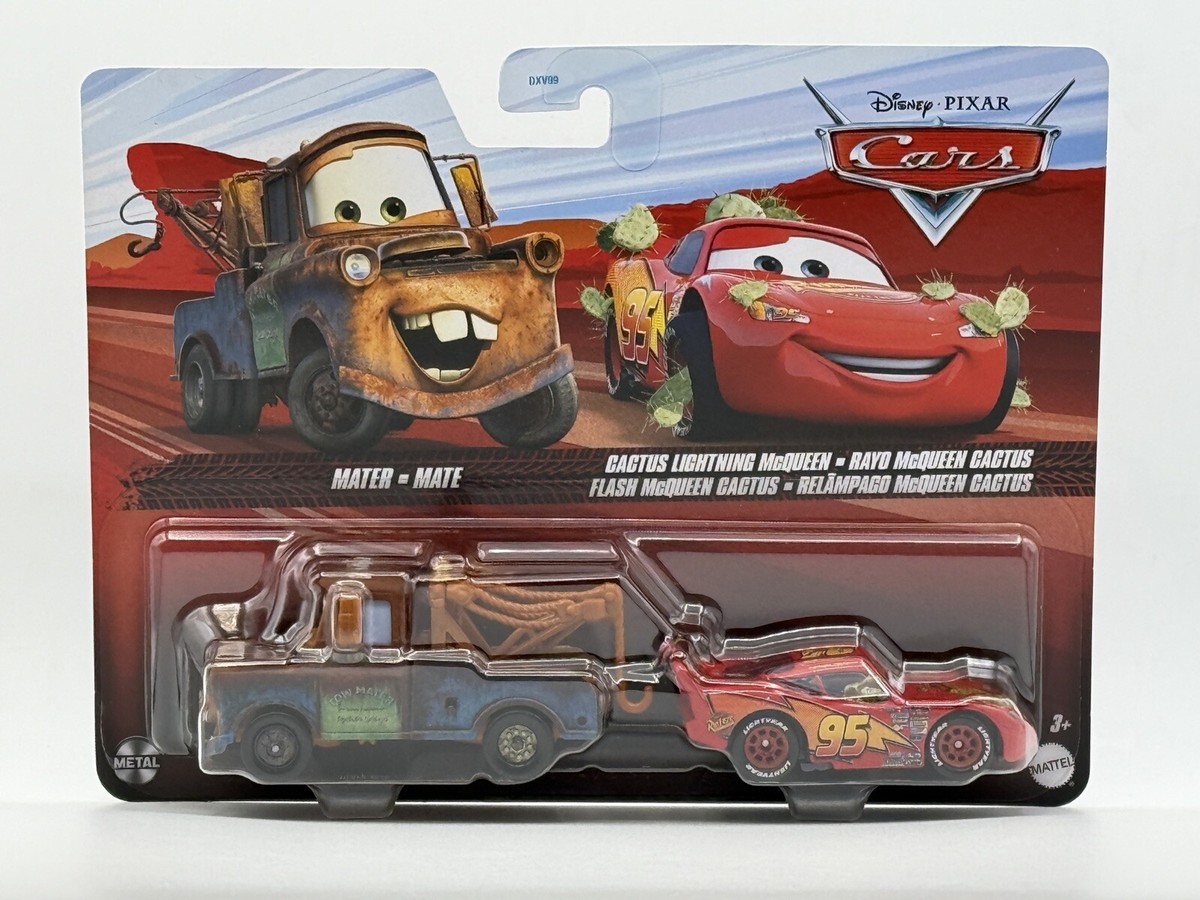 Disney Pixar Cars Cactus Lightning McQueen and Mater with Tow Hook