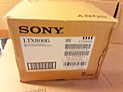 Menge 5 Sony LTX800G LTO Ultrium 4 Datenpatronen (A) Neu in offener Box