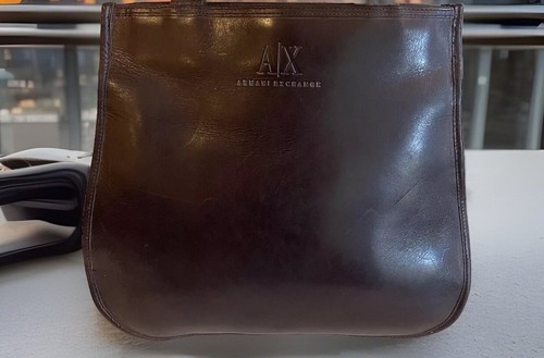 Armani Exchange Handtasche Vintage Braun Leder Schultertasche - Bild 11 von 11