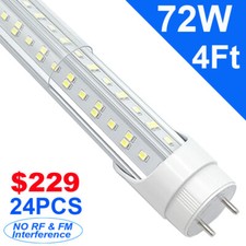 T8 4FT LED Tube Light Bulb 72W G13 Bi Pin 4 Foot LED Shop Light 7200Lm 6500K Led