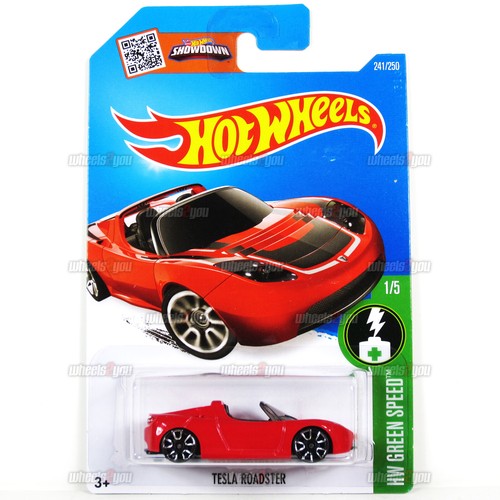 2016 Hot Wheels - TESLA ROADSTER #241 red - HW Green Speed- 1:64 Mattel EV DHT28 - Bild 1 von 2
