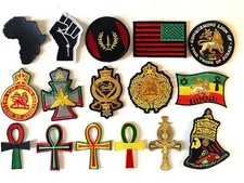 16 Pcs Rasta Lion African Embroidered Patches iron-on