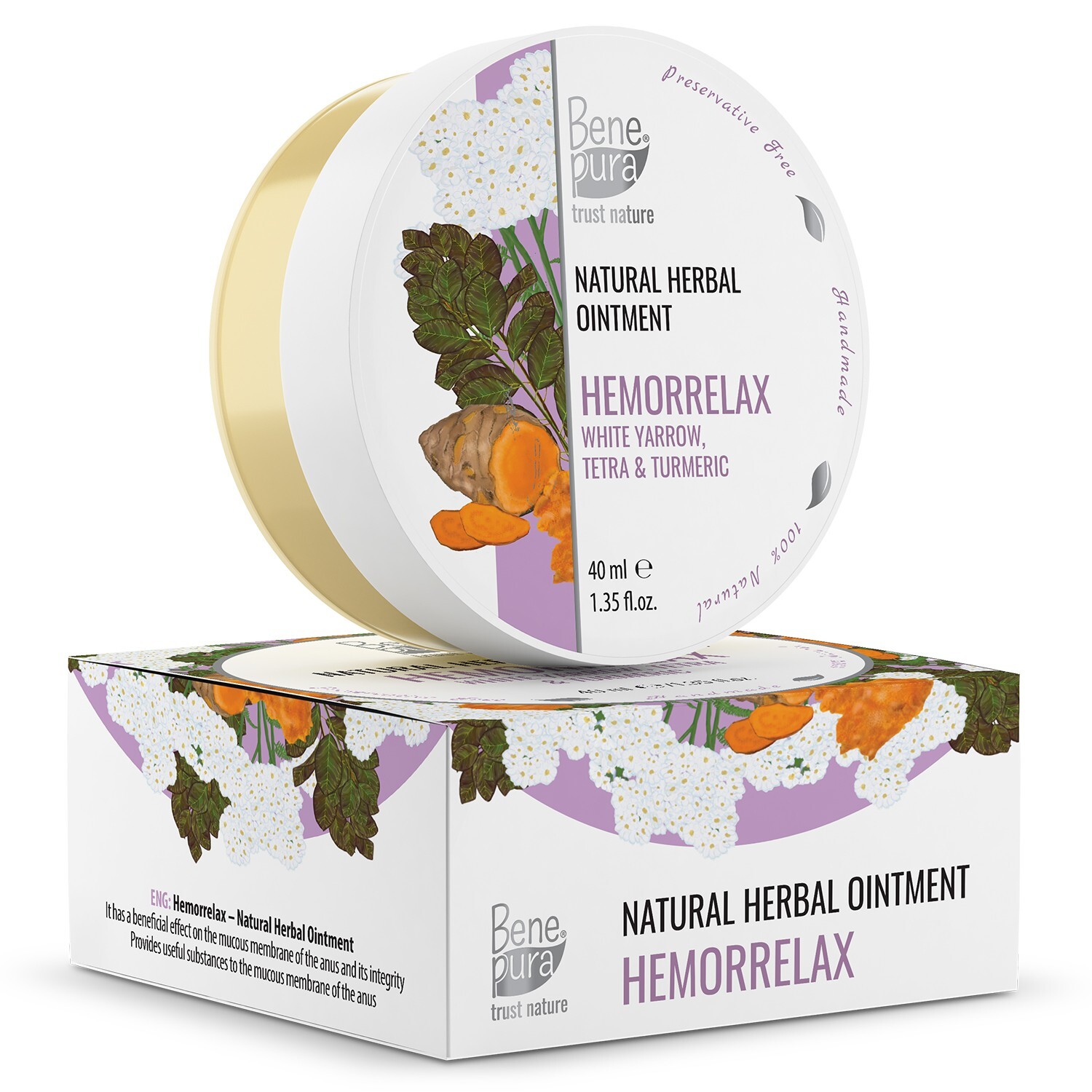 BenePura Pomata Emorroidi per Emorroidi e Ragadi Anali - 40 ml