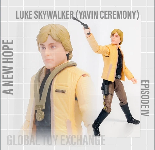 STAR WARS BLACK SERIES 6 INCH LUKE SKYWALKER YAVIN CEREMONY FIGURE HASBRO 