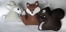 Woodland Themed Baby Mobile Charms Fox Bears Squirrel Deer Owls