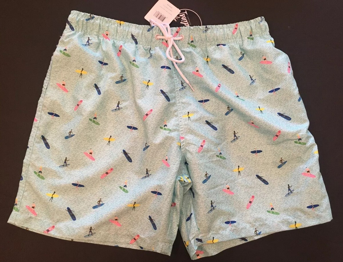 NWT Boardies Surfer Swim Shorts Trunks Turquoise Board Running Sz