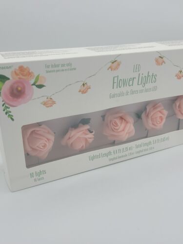 10 LED Rose Flower Lights String Fairy Wedding Christmas Party Garden Decor US - Picture 2 of 4