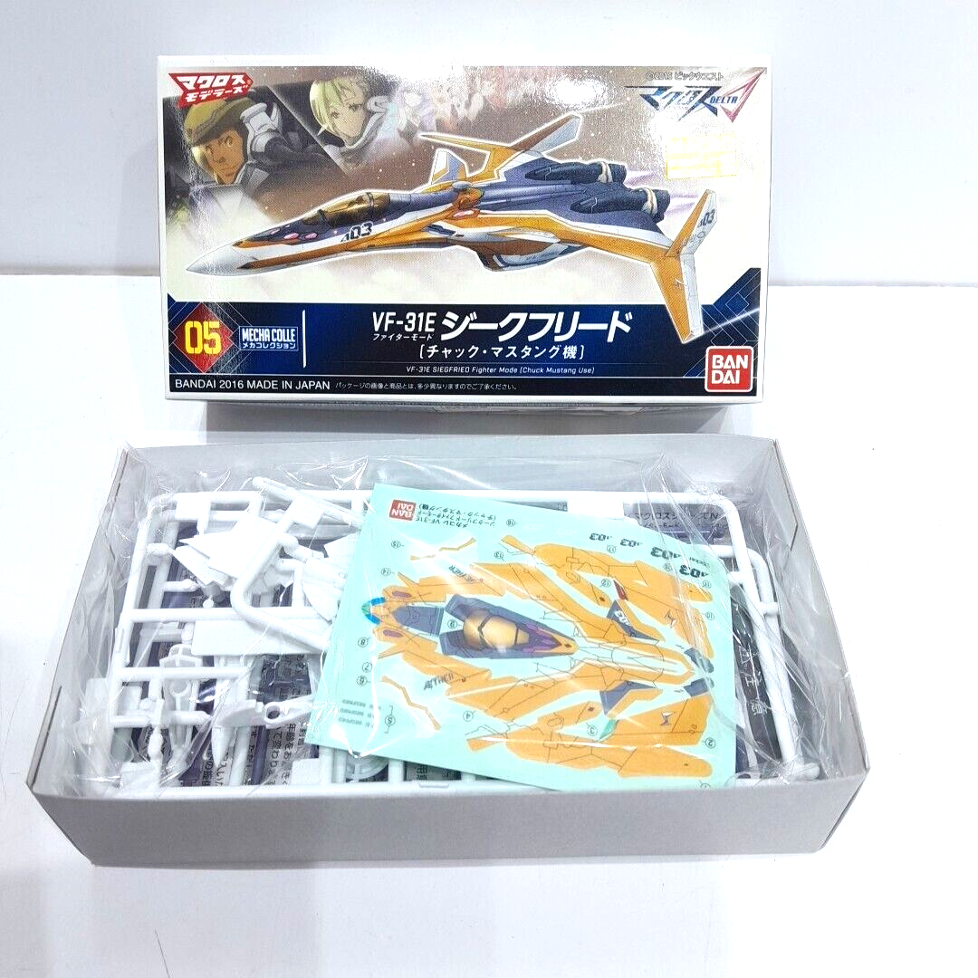 BANDAI MECHA COLLE 05 MACROSS DELTA VF-31E SIEGFRIED  CHUCK MUSTANG USE MODELKIT
