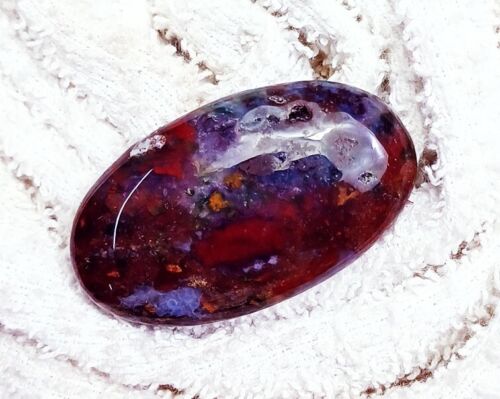 52+ Ct NATURAL RED BLOODSTONE CABOCHON METAPHYSICALLY LOOSE GEMSTONE