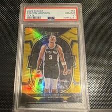 2022-23 Panini Select Keldon Johnson #54 Gold Prizm PSA 10 /10 San Antonio Spurs
