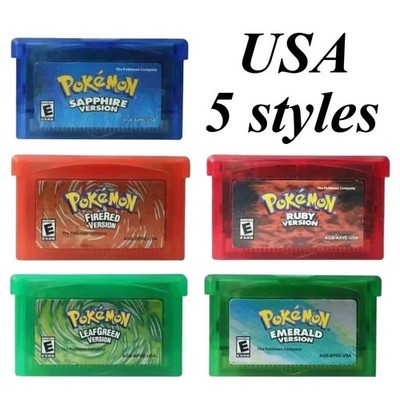 For Gameboy Advance GBA : Emerald, Sapphire, Ruby, LeafGreen, FireRed : Version