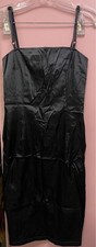 D&G Dolce & Gabbana Strap Sheen Dress Stretch Nylon Polyester Black Size 40
