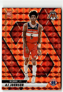 Panini Mosaic 2024-25 NBA No. 215 AJ JOHNSON Rookie Orange Mosaic 193/249