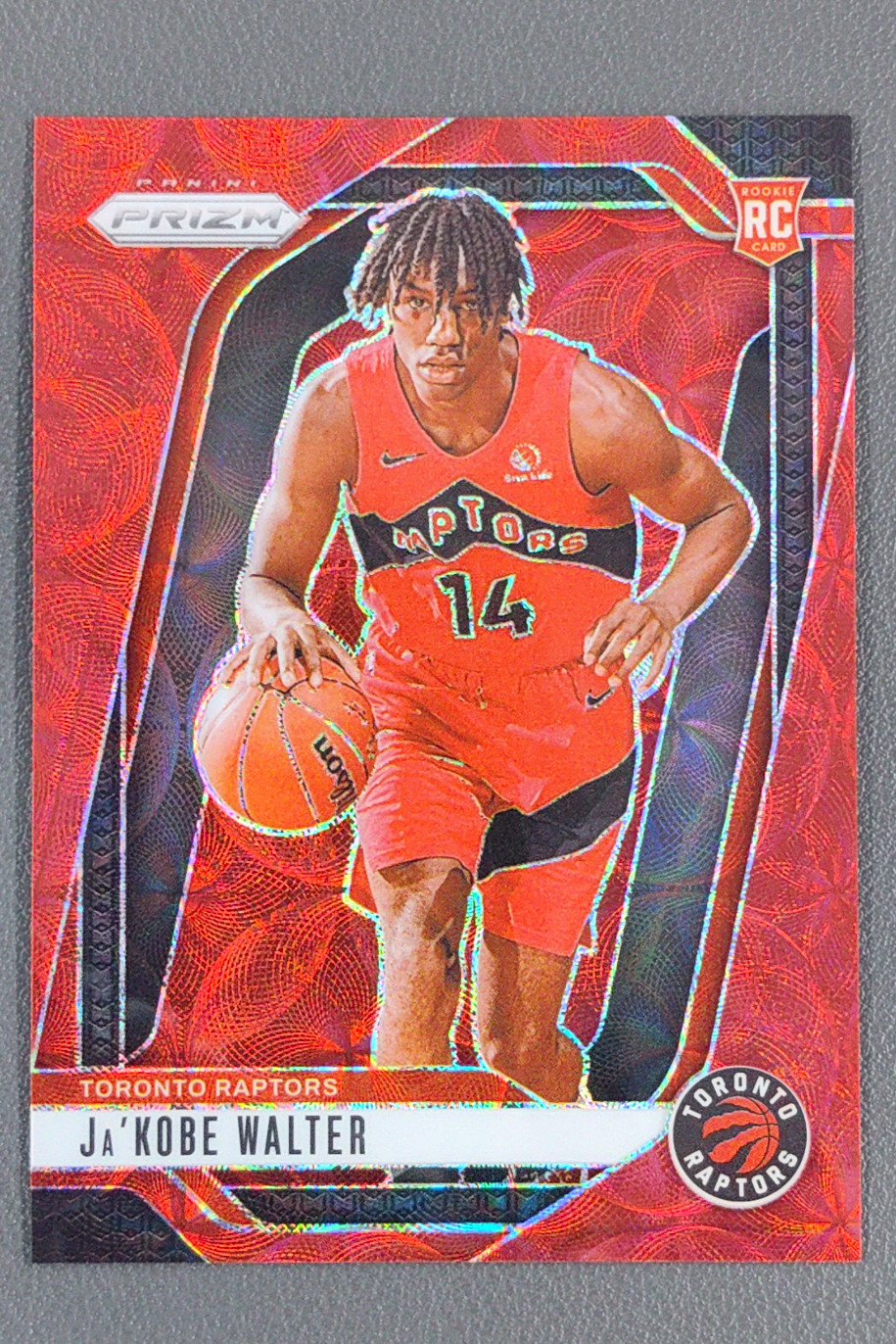 2024-25 Panini Prizm Ja’Kobe Walter Red Choice RC /88 #223 Raptors