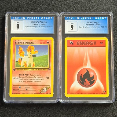 Blaine's Ponyta (1st Edition) graded CGC 9 for sale on eBay