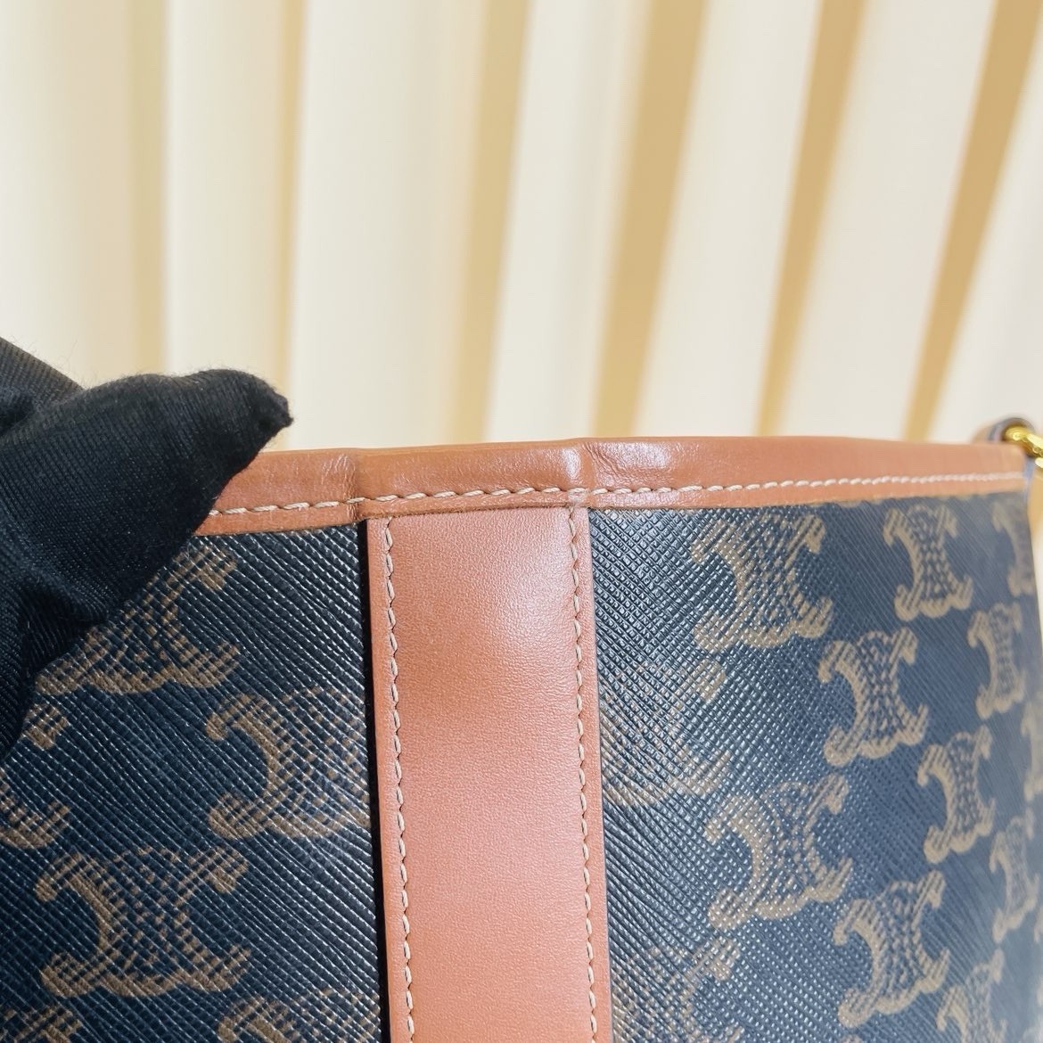 Authentic Celine Triomphe Monogram Bucket Bag – B… - image 7