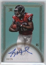 2015 Topps Definitive Collection Rookie Green 14/25 Justin Hardy Auto 1q2